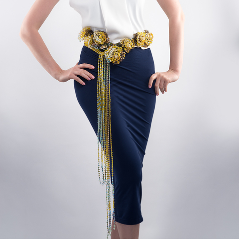 Korino I - Golden Crystal Floral Waistband